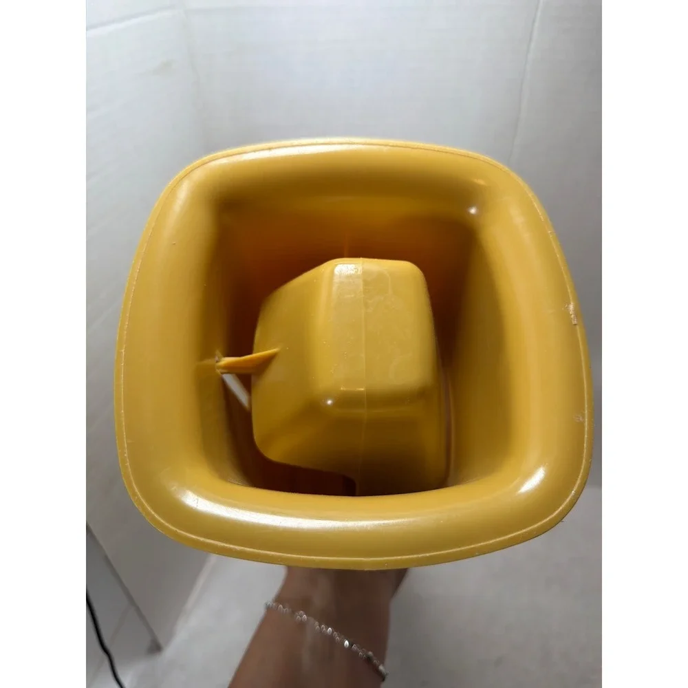 Rare VTG MCM 70s Rubbermaid Party Plan Toilet Brush Holder Set Harvest Gold